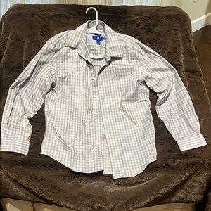Bundle deal of 3 button up plaid dress shirts - Medium